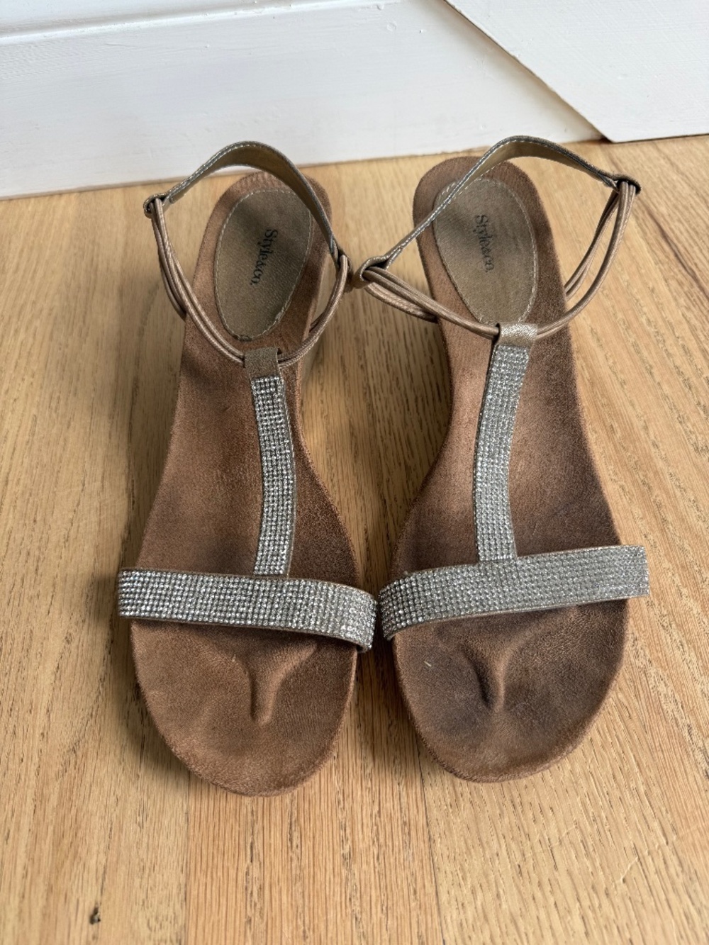 Style & Co Sparkle Wedge Sandals Size 10